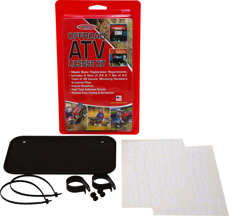 ATV LICENSE PLATE KIT BLACK