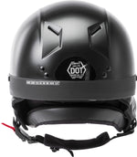 HH-75 HALF HELMET BLACK LG
