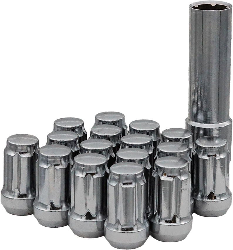 16/PK 12MM 1.25 TAPERED LUG NUTS 60 SPLINED