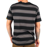 RUFUS STRIPE TEE BLK/GRY