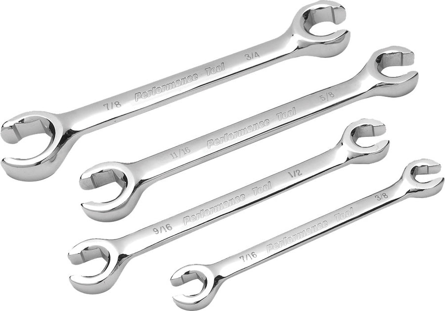 4 PC SAE FLARE NUT WRENCH SET | W30430