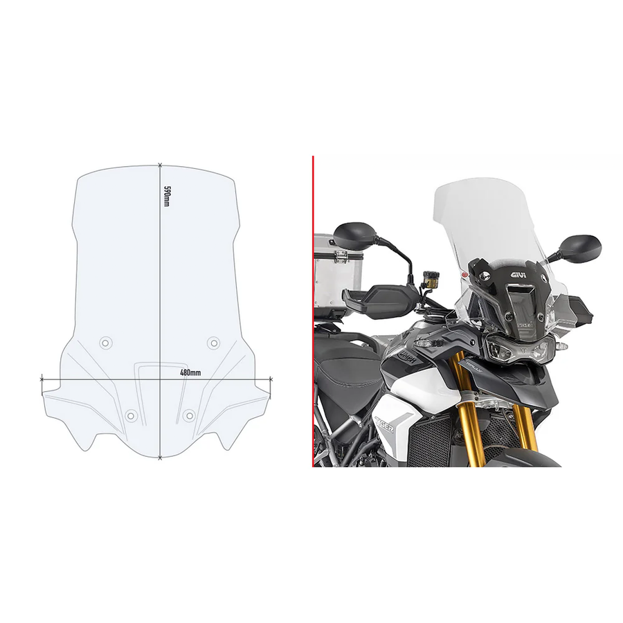 WINDSHIELD SPECIFIC RALLY CLEAR TRI | D6418ST