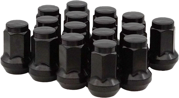 LUG NUTS BLACK POL 3/8"-24 60  TAPERED 16/PK