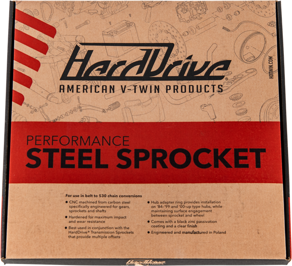 REAR STEEL SPROCKET 51T FLAT 84-22