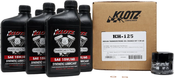 INDIAN THUNDERSTROKE 6QT SYNTHETIC OIL CHANGE KIT | KH-125