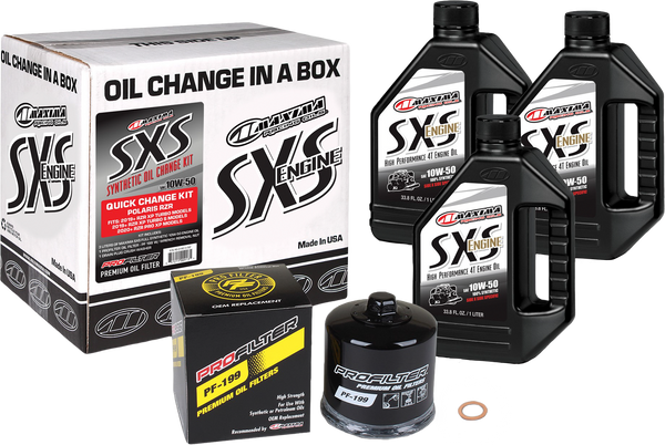 SXS OIL QUICK CHANGE KIT 10W50 WITH BLACK OIL FILTER | 90-219013-TXP