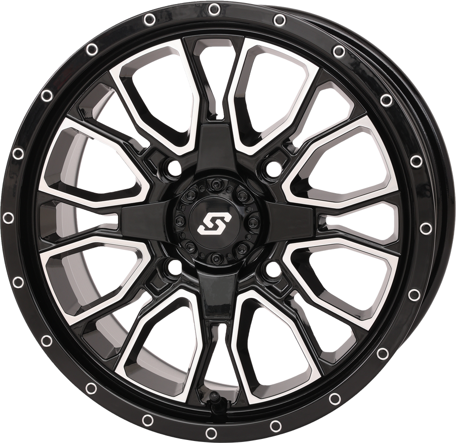 FUSION DD WHEEL  15X7 5+2 4/137 & 4/156 GLOSS BLK/MACH | 570-9108