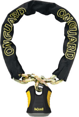 BEAST 8018 CHAIN WITH KEYED PADLOCK BLACK/YELLOW 6 FT | 45008018