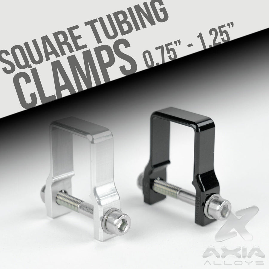 1" SQUARE TUBE STRAP CLAMP BLACK