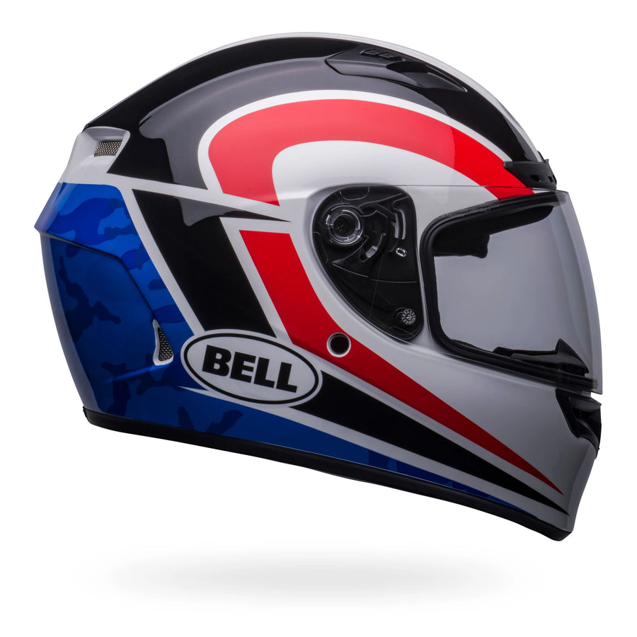 Bell Qualifier DLX Mips - Blitz Gloss White/Blue Camo