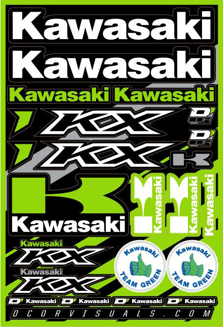 KAWASAKI DECAL SHEET 12"X18" | 40-20-100