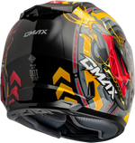 YOUTH GM-49Y CHARGE HELMET BLACK/RED/YELLOW YS