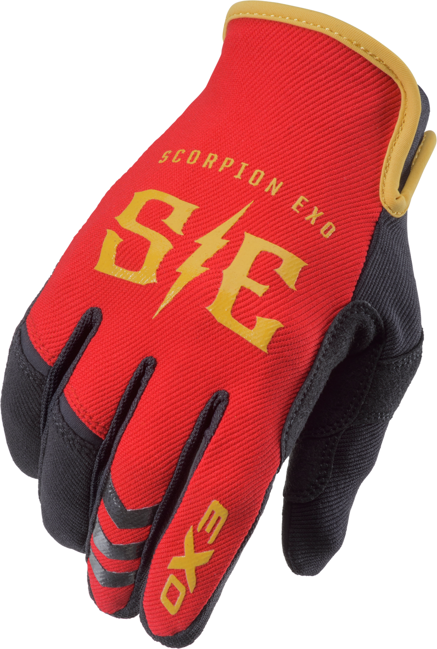 AIR-STRETCH GLOVES CHARGE RED/GOLD LG