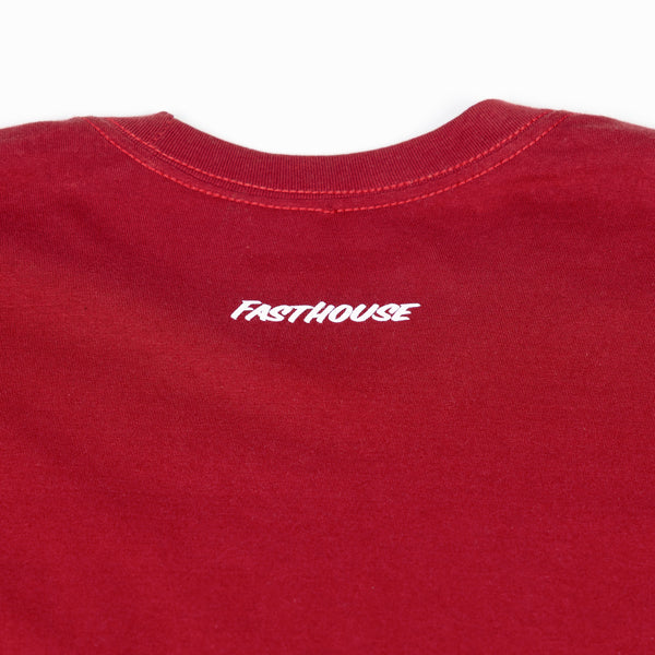 DIE HAPPY LS TEE CARDINAL