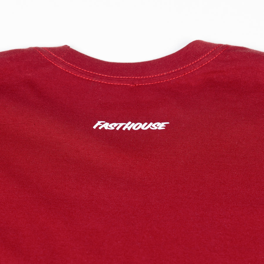 DIE HAPPY LS TEE CARDINAL
