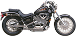 BLVD DRAG PIPES F/S CHROME HON VLX600 88-98 | 1261