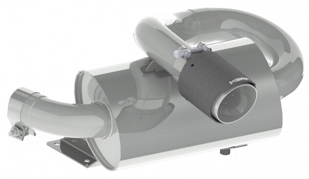 SINGLE SLIP-ON CENTER EXIT W/ PERFORMANCE MUFFLER CF TIP | AT-9211PT