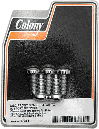 BRAKE ROTOR HARDWARE FRONT TORX SCREW KIT | 8793-5