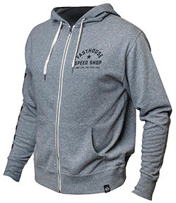 STAR HOODED ZIP-UP GRY