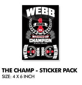 THE CHAMP CW2 STICKER PACK 4X6 SHEET | AC-CW2CHAMP-DECAL
