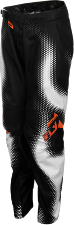 YOUTH KINETIC TORCH PANTS BLACK/WHITE/ORANGE SZ 18