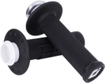 MICRO-X LOCK-ON GRIPS HALF-WAFFLE BLACK/SILVER