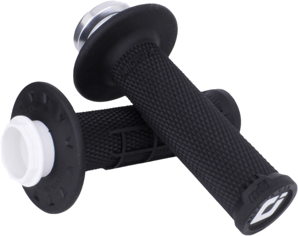 MICRO-X LOCK-ON GRIPS HALF-WAFFLE BLACK/SILVER
