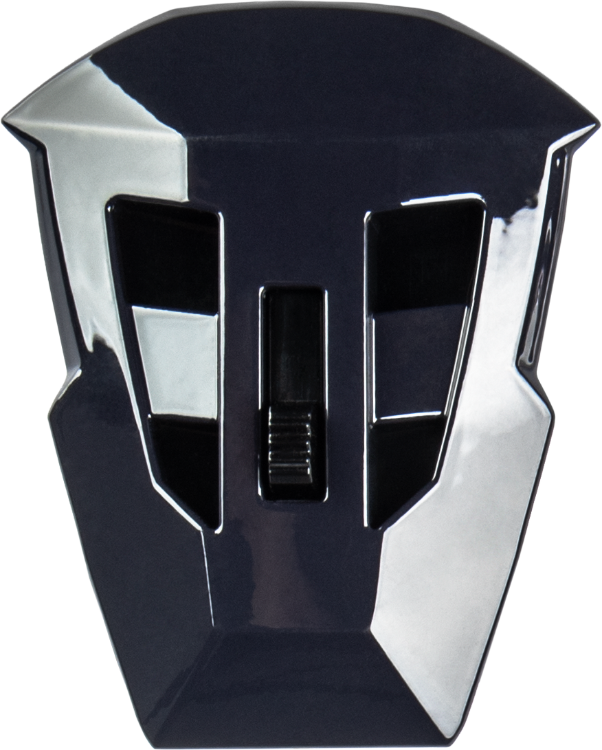 MD-74 MOUTH VENT W/SCREWS MATTE GREY/NEON GREEN