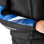 TRACTECH EVO D3O JACKET BLK/BLUE LEATHER