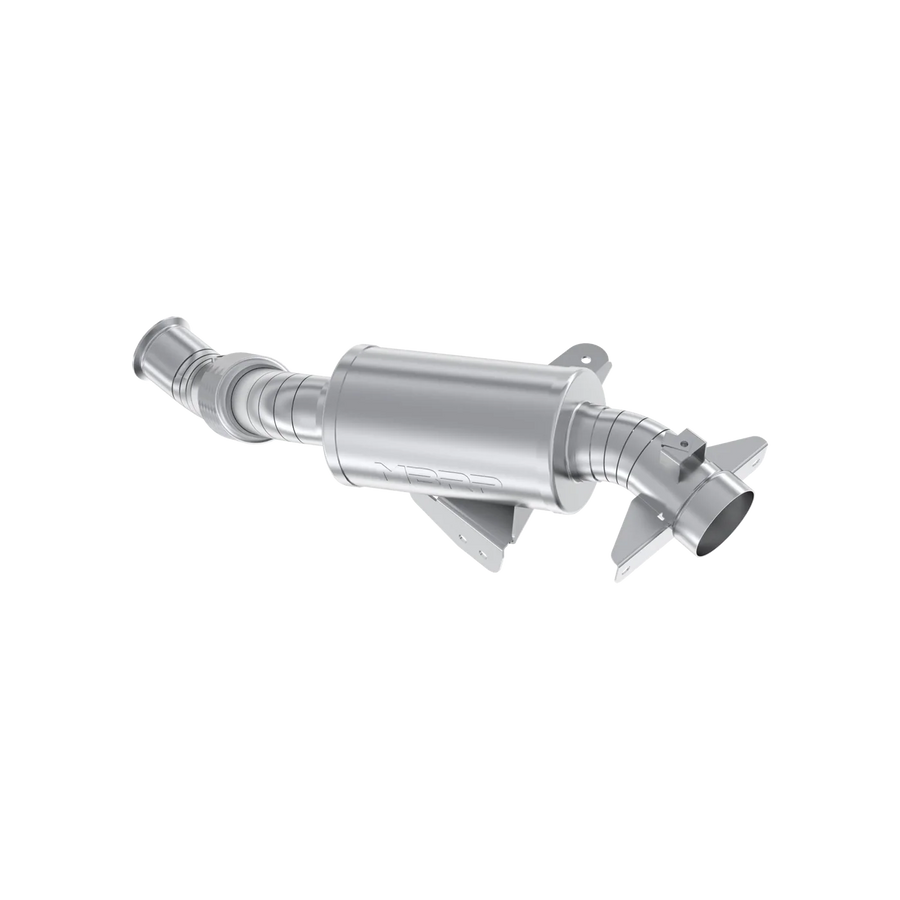 SINGLE SLIP-ON TURBO BACK W/ 3" PERFORMANCE MUFFLER; QUIET | AT-9225PT