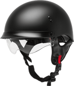 HH-65 HALF HELMET FULL DRESSED MATTE BLACK MD