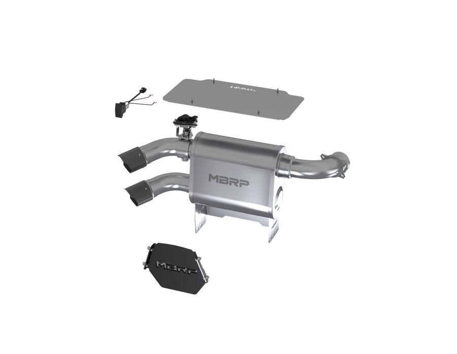DUAL SLIP-ON SYSTEM W/ 3" ACTIVE EXHAUST CF TIP | AT-9208AS