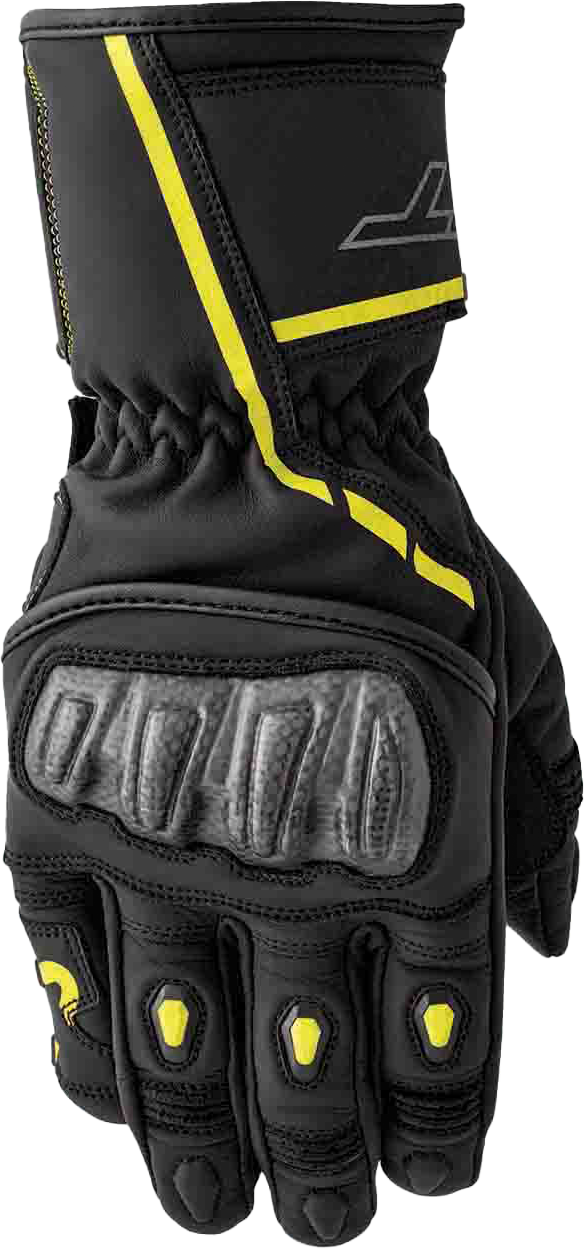 S1 GLOVE BLK/FLO-YEL LEATHER