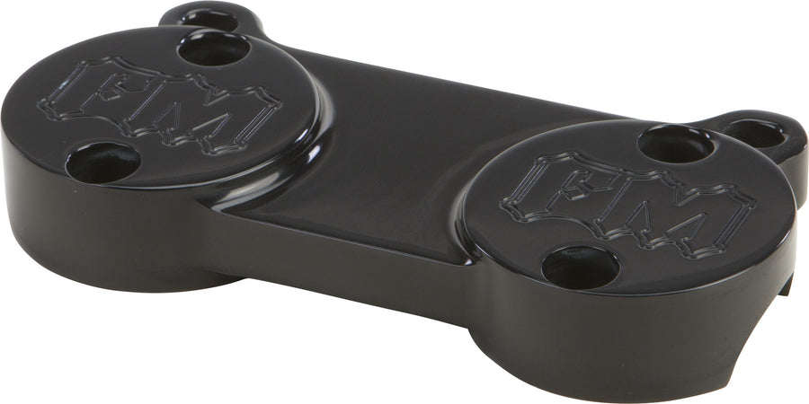 RISER TOP CLAMP BLACK W/GAUGE MOUNT TABS | 825-05011