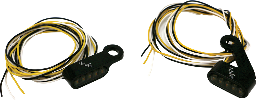 SWITCHBACK LED TURN SIGNAL BLACK  WHITE RUN/AMBER TURN | LLC-MMM-B