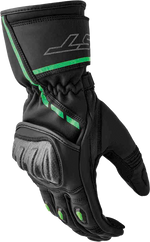 S1 GLOVE BLK/FLO-GREEN LEATHER