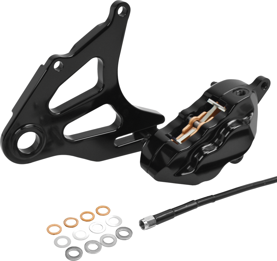 4 PIST REAR CALIPER KIT BLACK ST 18-UP
