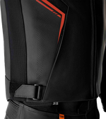 S1 D3O LEATHER JACKET BLK/GRY/RED XL
