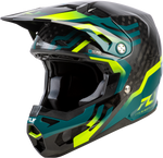 FORMULA S CARBON BYTE HELMET BLACK CARBON/TEAL/LIME LG