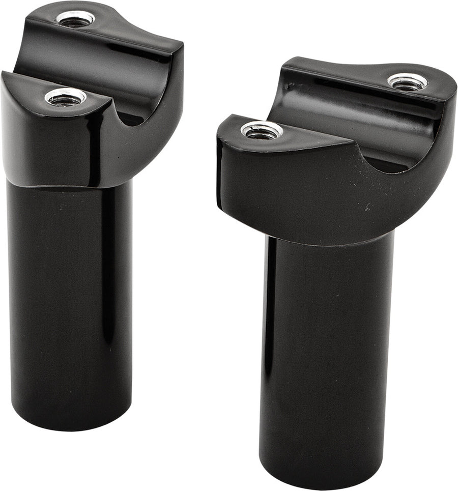 H-BAR RISERS 3.5" STRAIGHT BLACK | 04-572