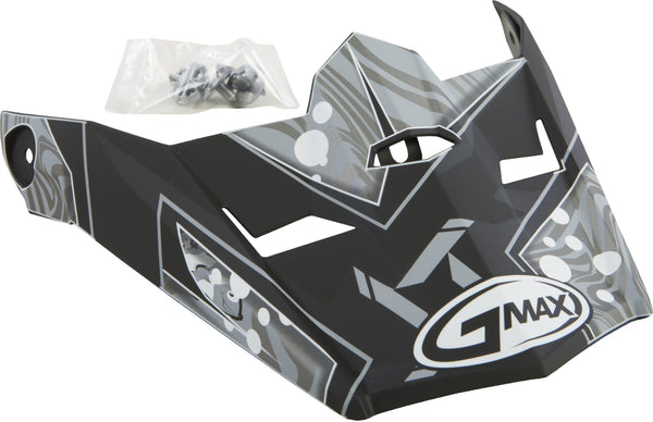 VISOR W/SCREWS HOOPER MX-46Y MATTE BLACK/DARK SILVER YS-YL | G046863