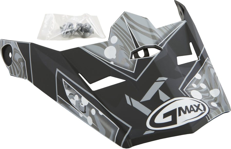 VISOR W/SCREWS HOOPER MX-46Y MATTE BLACK/DARK SILVER YS-YL | G046863
