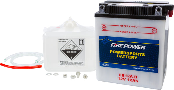 BATTERY W/ACID CB12A-B 12V HEAVY DUTY