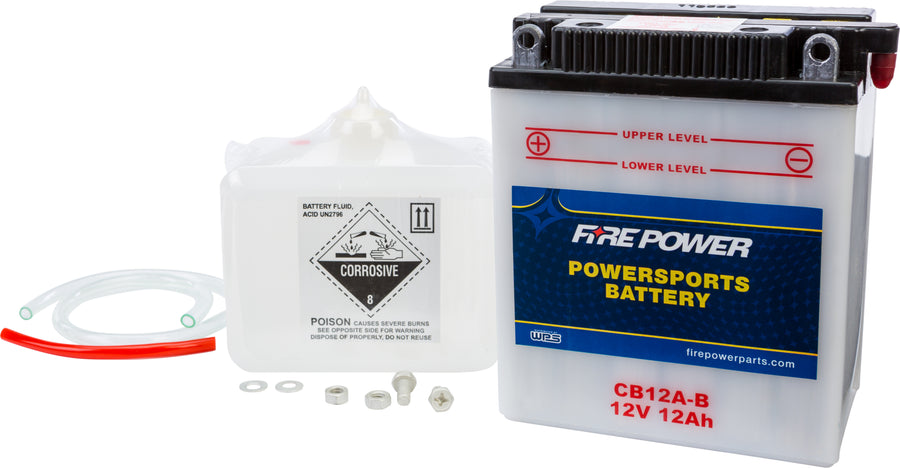 BATTERY W/ACID CB12A-B 12V HEAVY DUTY