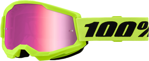STRATA 2 GOGGLE NEON YELLOW MIRROR PINK LENS