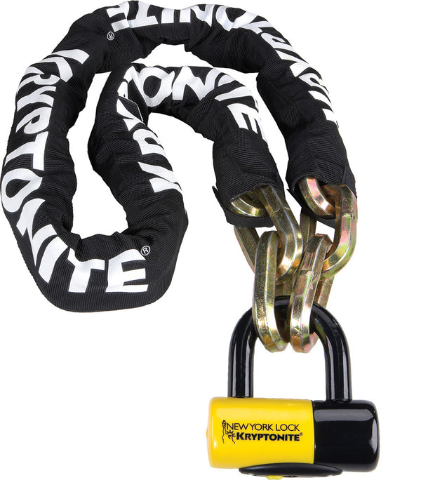 NY FAGHETTABOUDIT CHAIN/DISC LOCK 5FT BLACK/YELLOW
