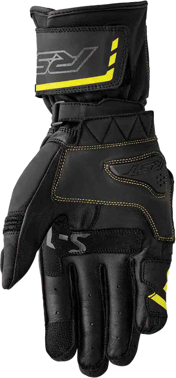 S1 GLOVE BLK/FLO-YEL LEATHER