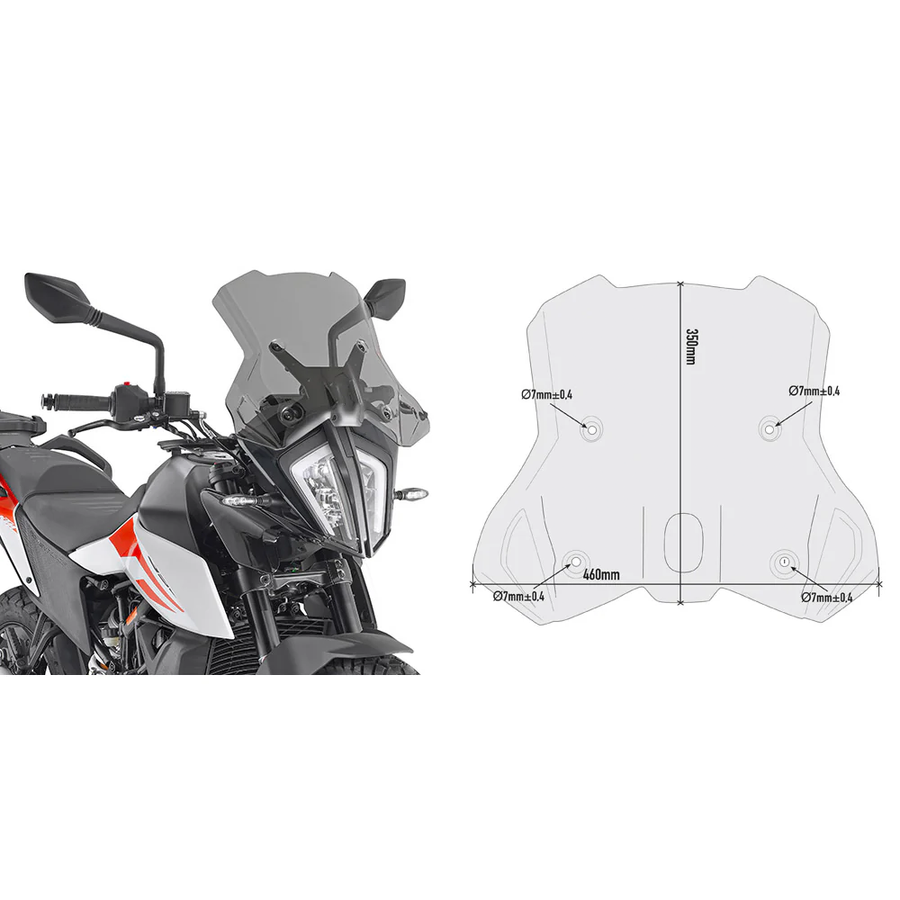 WINDSHIELD SPECIFIC SMOKE KTM | 7710D
