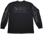SHOEI CORP LOGO LS T BK/W