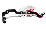 CRM WRAP AROUND HANDGUARDS 1-1/8" CLAMP - WHITE/RED
